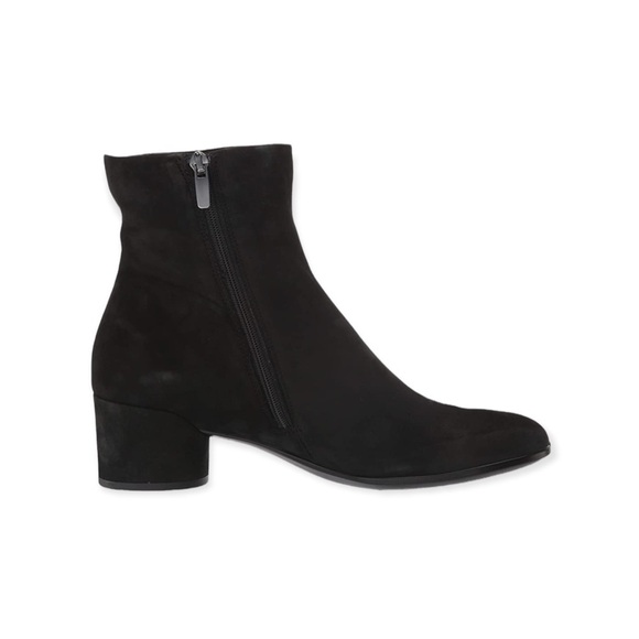𝅺ecco Black Suede Bootie, Shape 35 Modern Ankle Boot, 7 - Picture 9 of 9